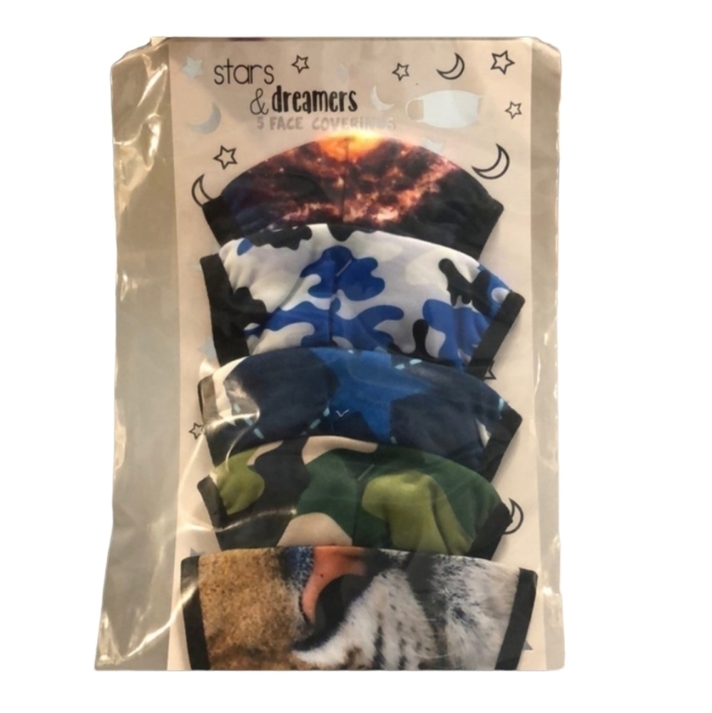 5/$25 Stars and dreamers New! 5 pack face masks
